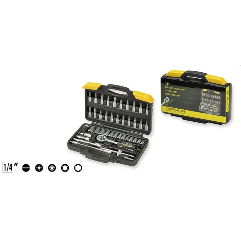 set 46 pz.chiavi a bussola da 1/4