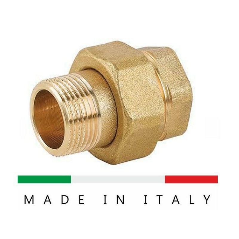 bocchettone m-f oring da 3/4 ottone giallo