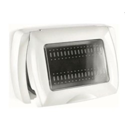 idrobox placca autoportante life 3 p bianco ip55
