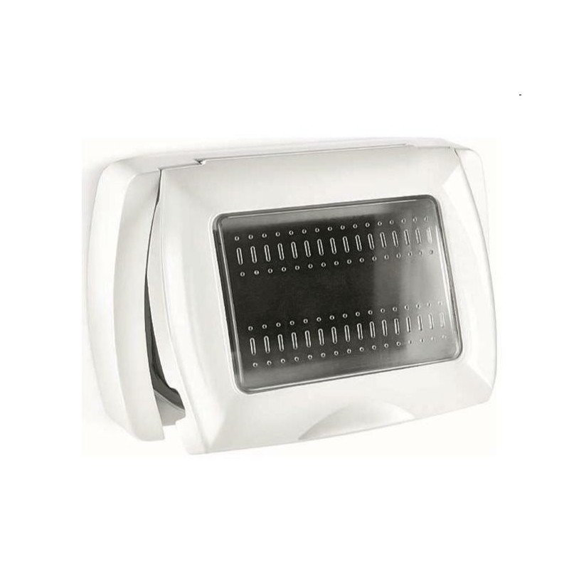 idrobox placca autoportante life 3 p bianco ip55