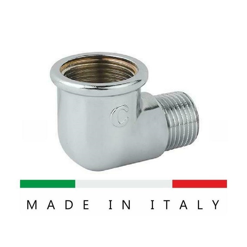 Gomito M.f.3/4 Ottone Cromato