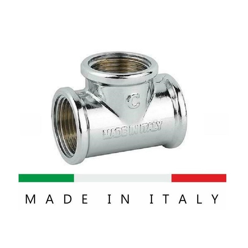 tee da 1/2 ottone cromato
