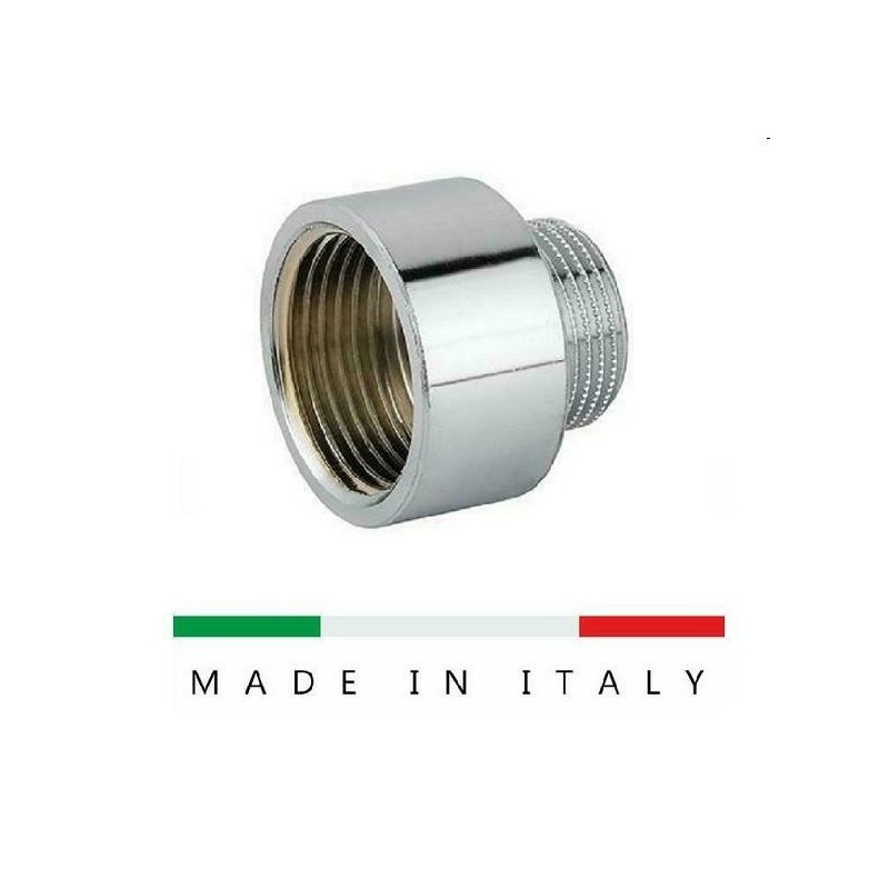 prolunga ridotta f.1' m.3/4 ottone cromato