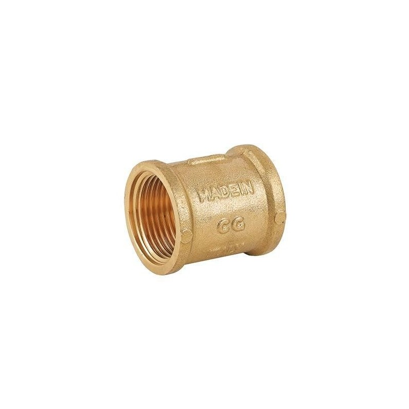 manicotto f-f da 1'1/4 ottone giallo