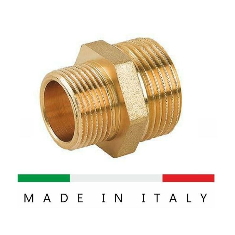 nipples ridotta 1/2x3/4 ottone giallo