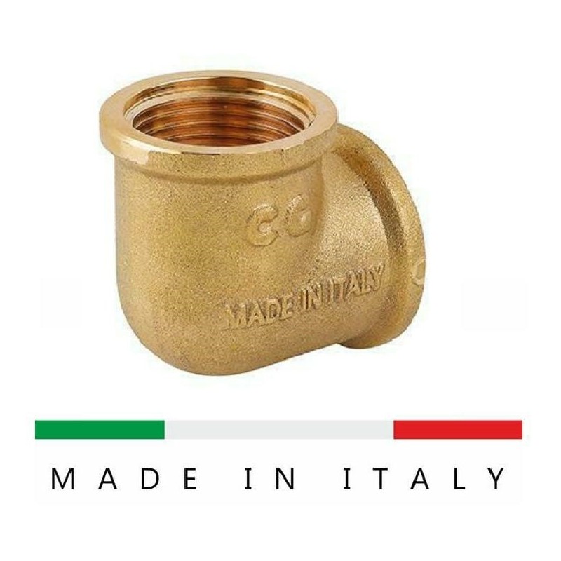 gomito f-f da 1'1/4 ottone giallo