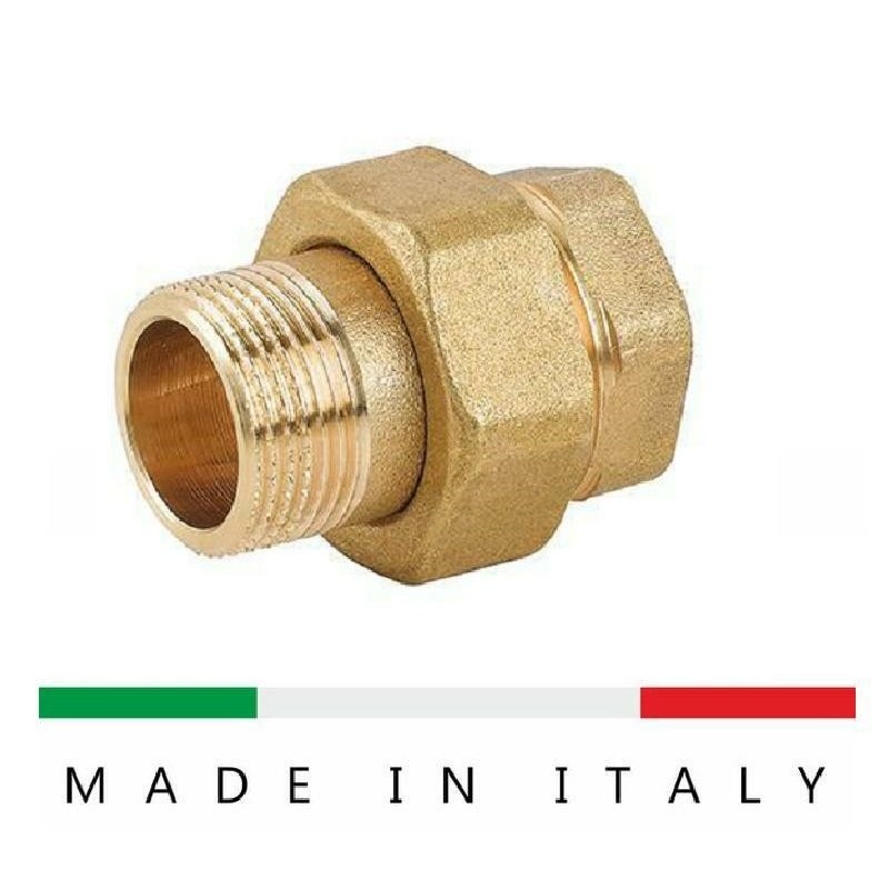 bocchettone m-f oring da 1'1/4 ottone giallo