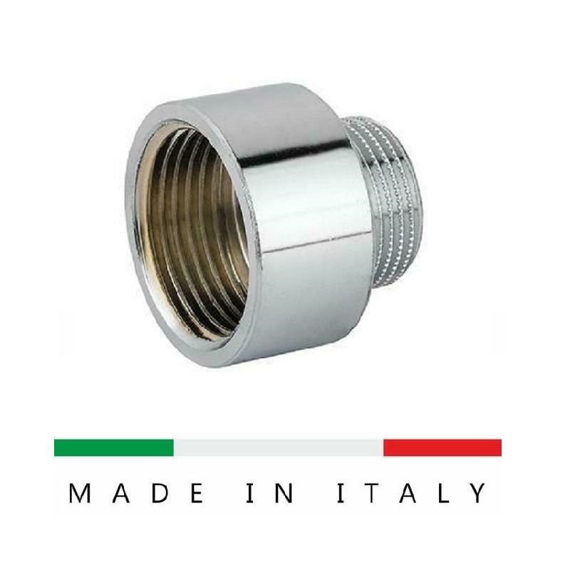 prolunga ridotta f.1' m.1/2 ottone cromato