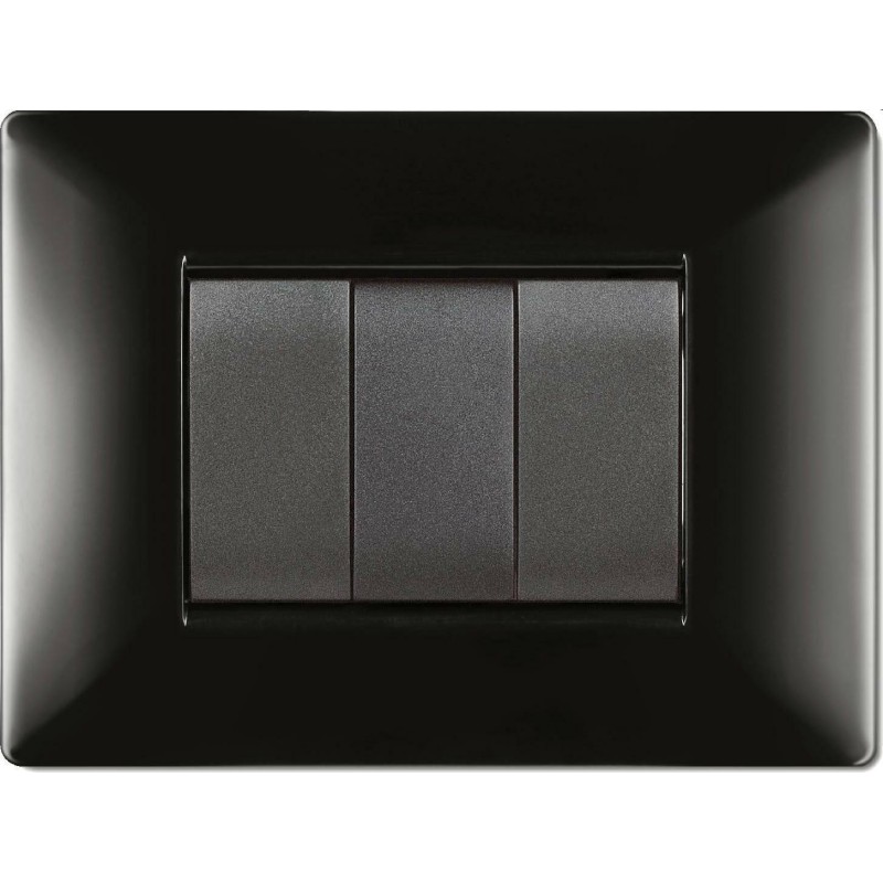 placca serie mylife q 3 moduli nera