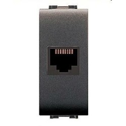 presa telefonica rj11 life nera