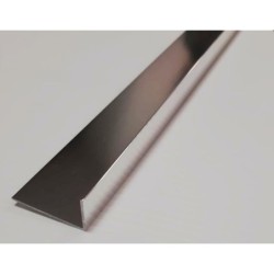 angolare alluminio 20x10 acciaio lucido m.2