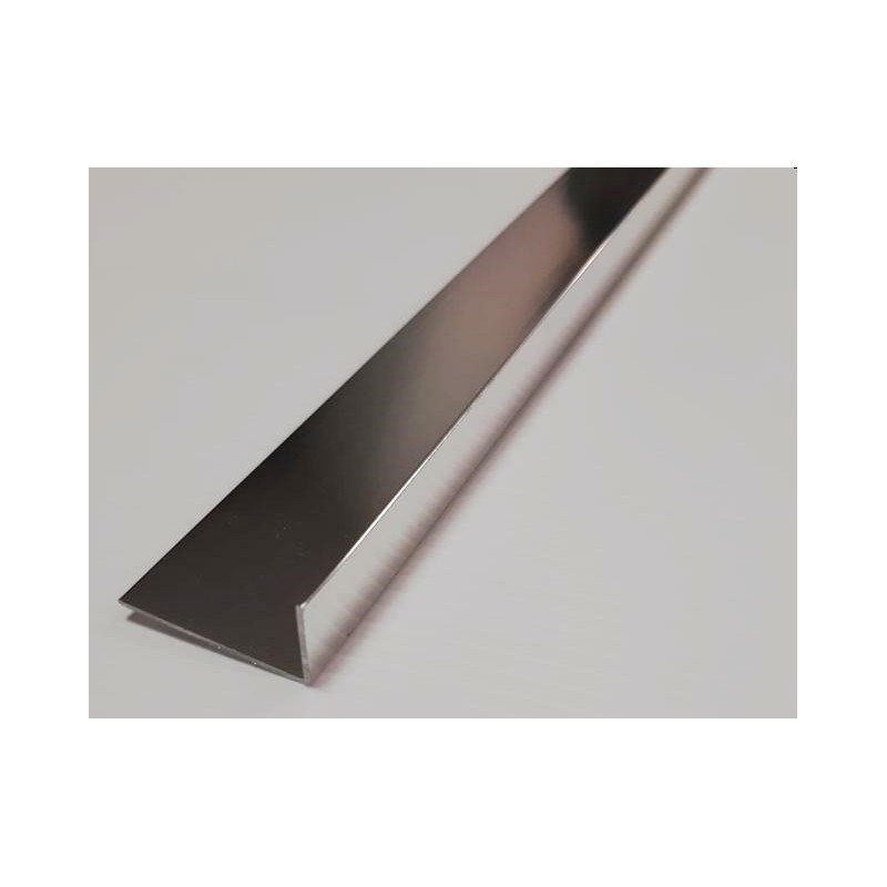 angolare alluminio 20x10 acciaio lucido m.2