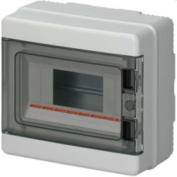 centralino stagno c/portello parete ip65 8 moduli