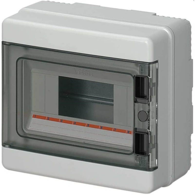 centralino stagno c/portello parete ip65 8 moduli