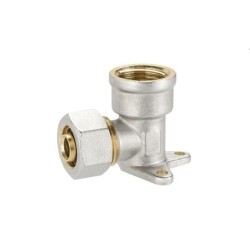 gomito a stringere f.con flangia 1/2x20 multistrato
