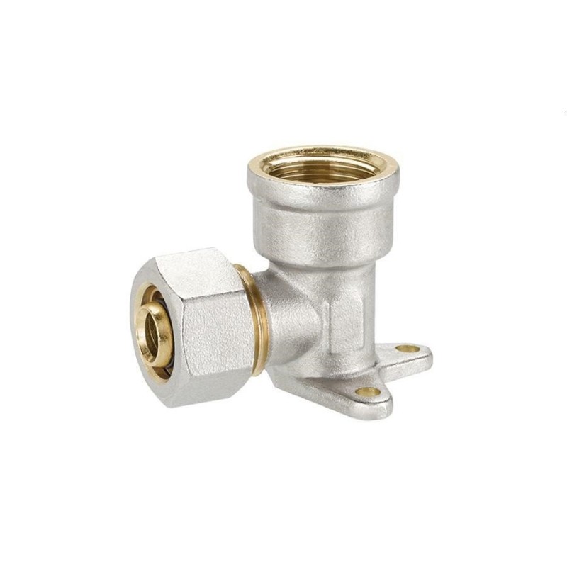 gomito a stringere f.con flangia 1/2x20 multistrato