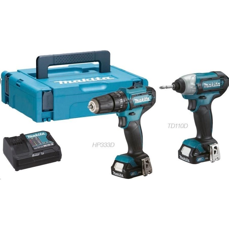 kit trapano avvitatore impulsi 12v 2 ah