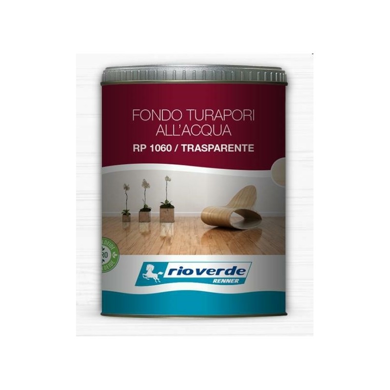 fondo turapori all'acqua trasparente per parquet 750 ml.