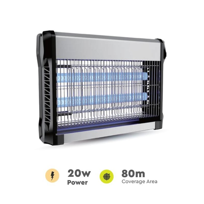 zanzariera elettrica 2x10w per 80 mq