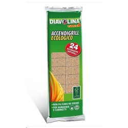 diavolina accendifuoco ecologico 24 cubetti