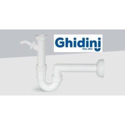 sifone a esse in pp da 1'1/2 32/40mm.attacco lavatrice