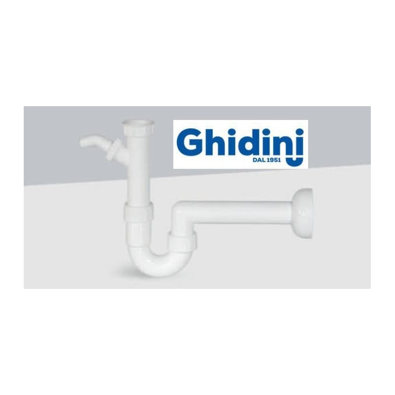 sifone a esse in pp da 1'1/2 32/40mm.attacco lavatrice