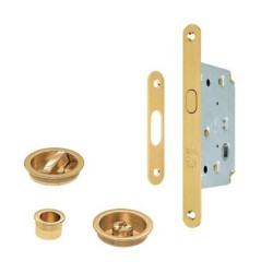 serratura kit scorrevole legno ottonata