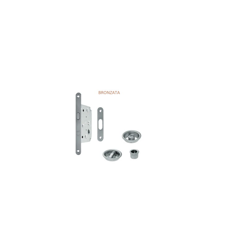 serratura kit scorrevole legno bronzata
