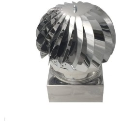 fumaiolo radiante in acciaio inox 42x42