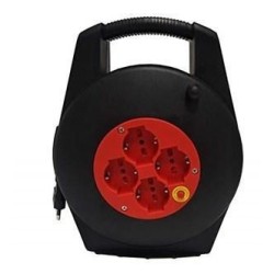 avvolgicavo m.5 3x1 4 prese trivalenti int. sicurezza