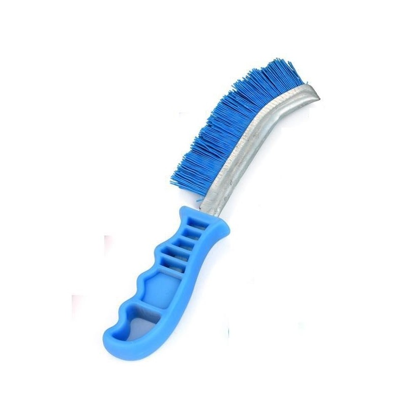 spazzola nylon blu manico plastica