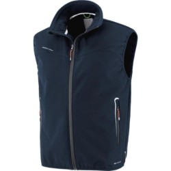 gilet softshell in 95% poliestere 5% elastan blu