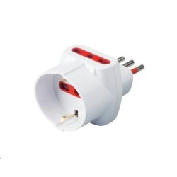 tripla schuko 10a 10/16 con limitatore bianca