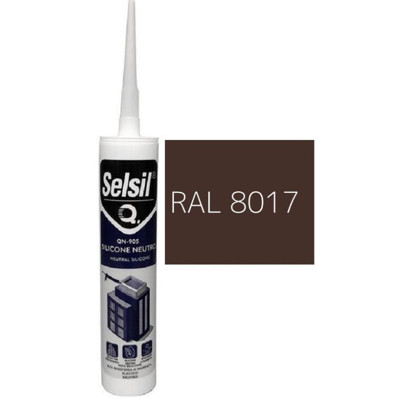 silicone neutro marrone 8017 310 ml.