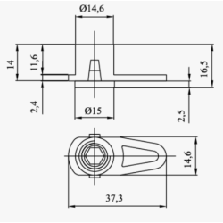 registro telaio vite corta 11.6 mm.