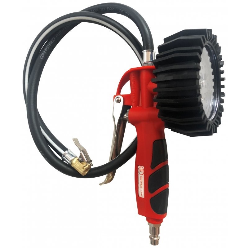 gonfiagomme professionale con manometro mm.80 wika