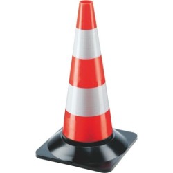 cono spartitraffico cm.50 bianco rosso