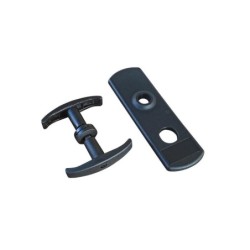 kit maniglia e placca basculante cilindro tondo