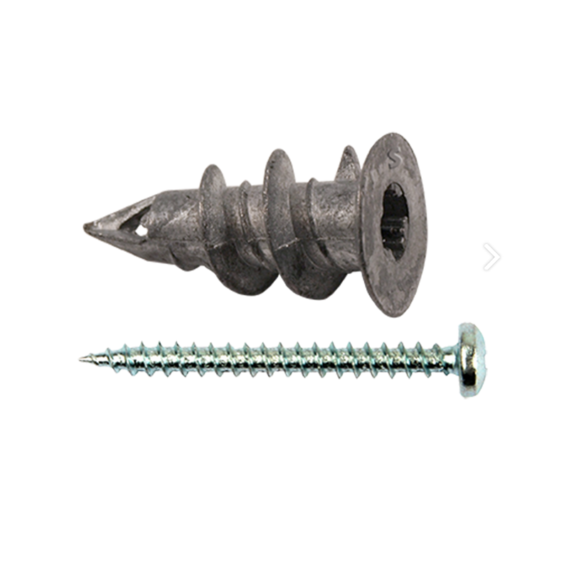 Tassello In Metallo Per Cartongesso + Vite 4.5X30