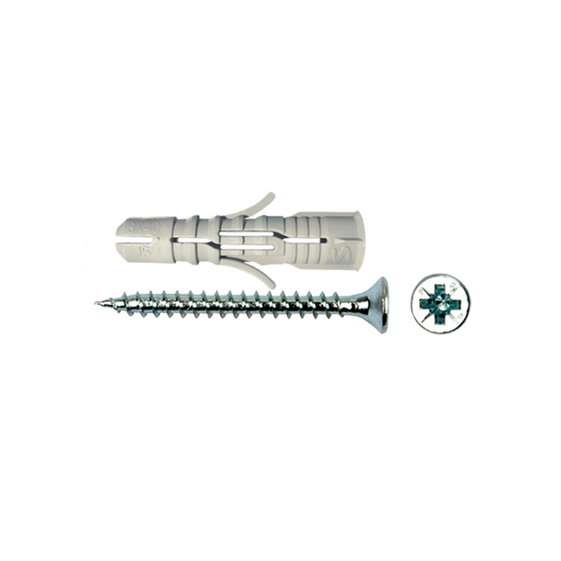 tassello universale nylon c/vite 8x40
