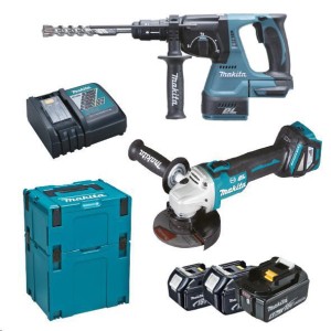 Kit Dlx2256Tj1 Smerigliatrice + Tassellatore 18V 3 Batt. 5Ah