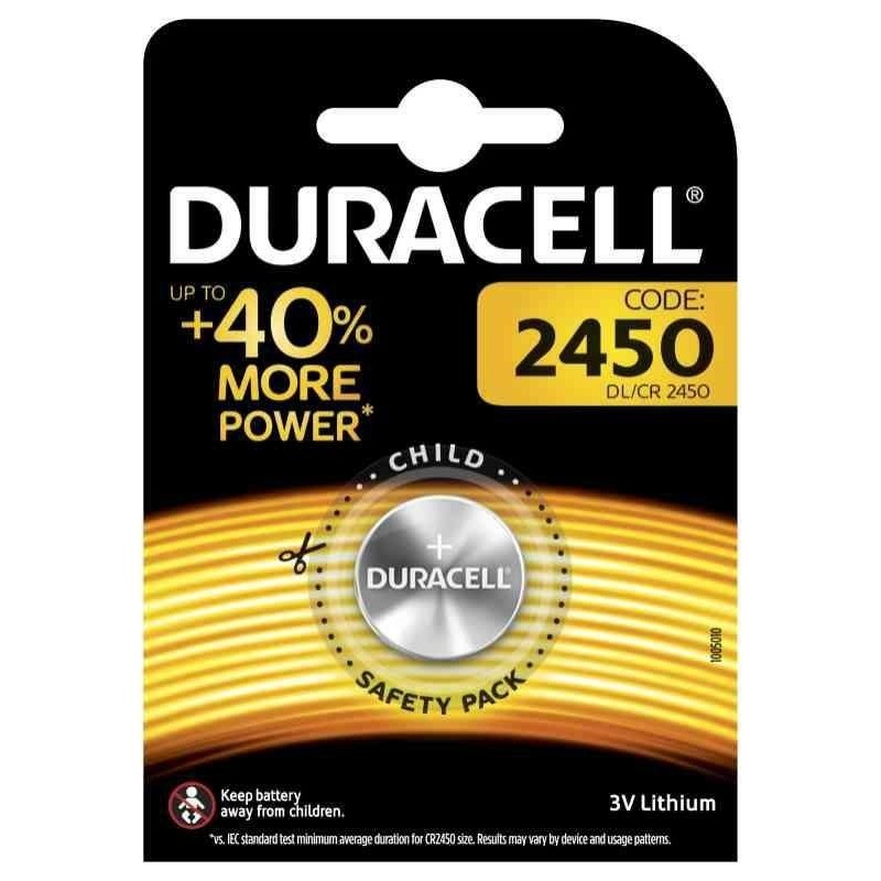 batteria duracell 3v 2450