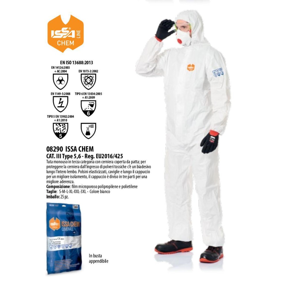 Tuta Antiacido Issa Chem Cat Iii
