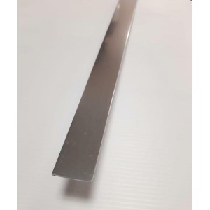 Profilo Piatto Alluminio 15X2 Acciaio Lucido M.2