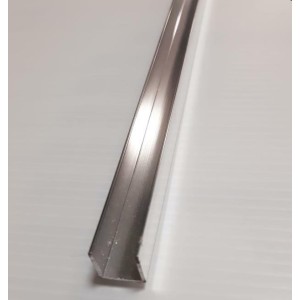 Canalino A U Alluminio 10X15 Acciaio Lucido M.2