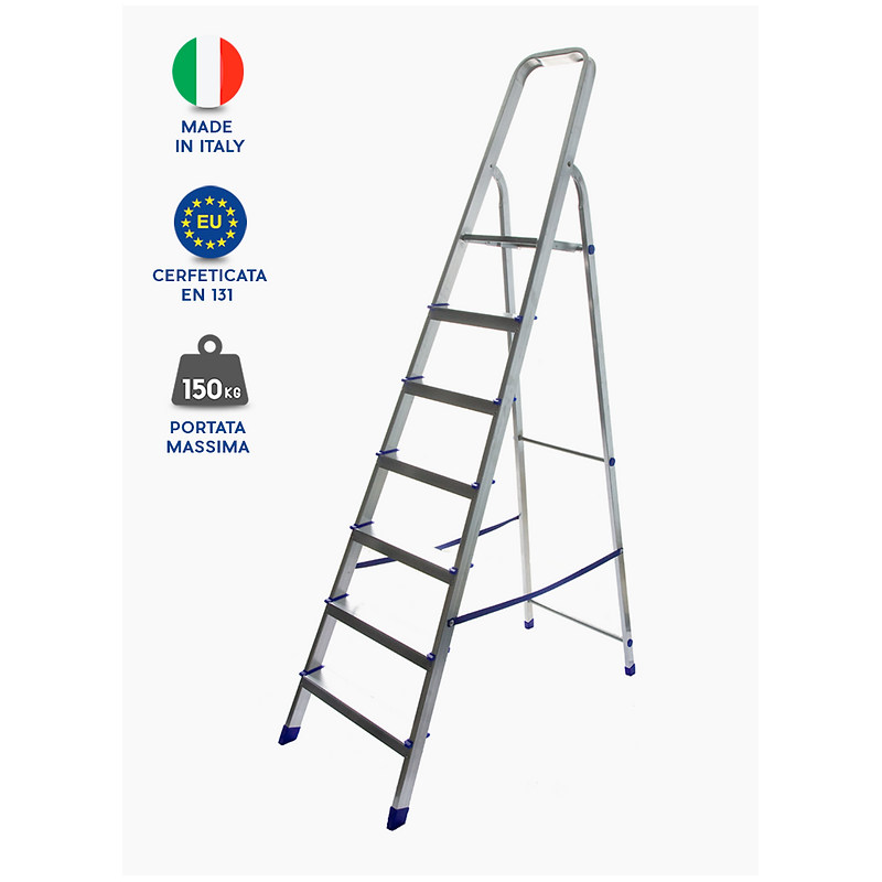 scala alluminio giusy 6 gradini compresa pedana