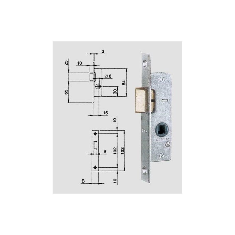 serratura maniglia e scivolo f20