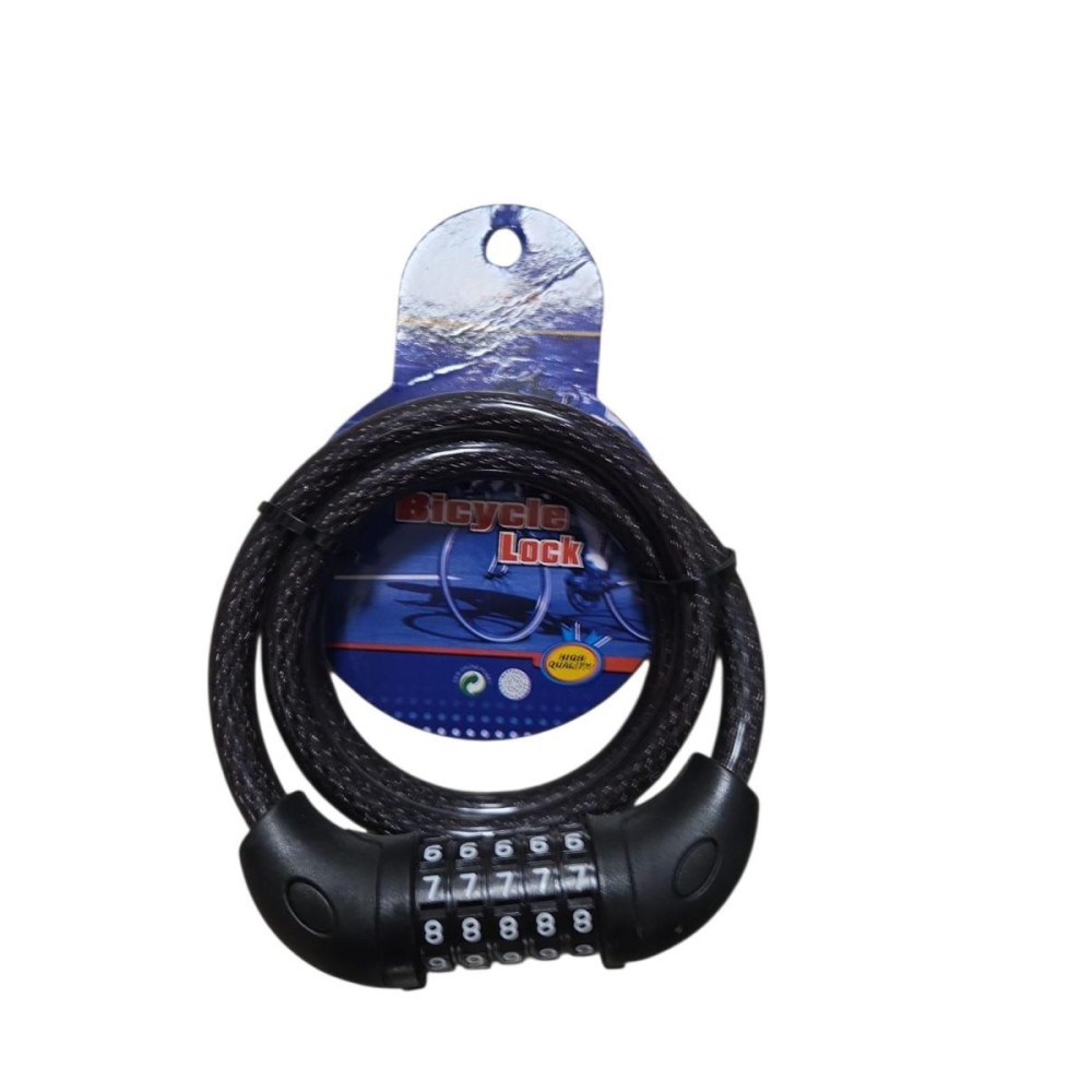 LUCCHETTO A SPIRALE A COMBINAZIONE VARIABILE 5 NUMERI