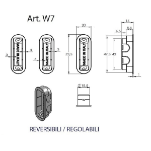 Serratura Magnetica E 50 Silver Con Contropiastra W7