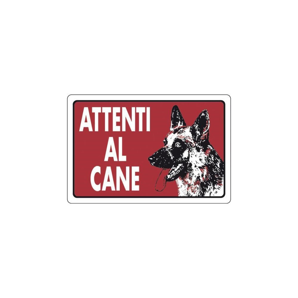 CARTELLO IN PVC ATTENTIAL CANE 30X20